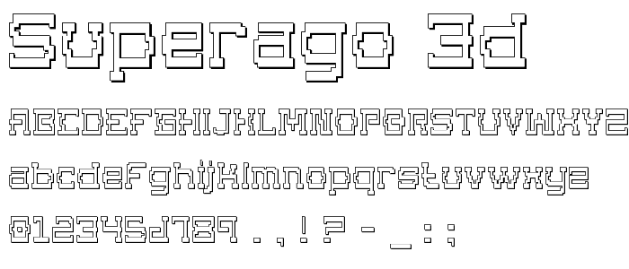 Superago 3D font